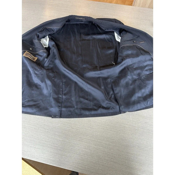 NWT Tasso Elba Men’s Black Pin Stripe Blazer Suit Coat 42-44 L - Picture 7 of 11